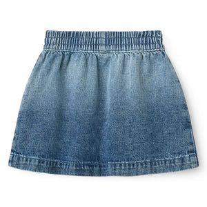 Copenhagen Colors - Falda denim de algodón orgánico con estampado en bloque | Mavi