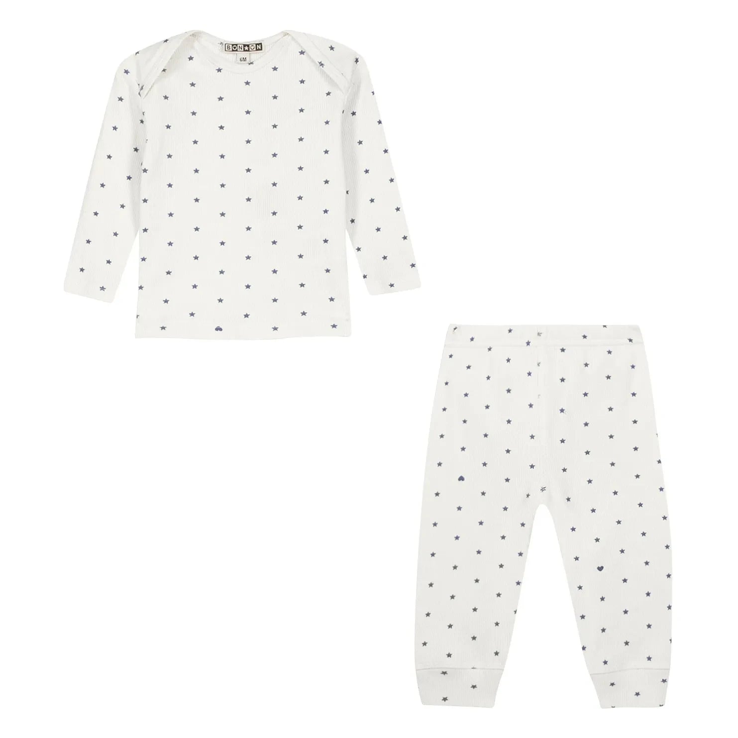 Bonton - Pijama Patino Estampado de Estrellas | Azul