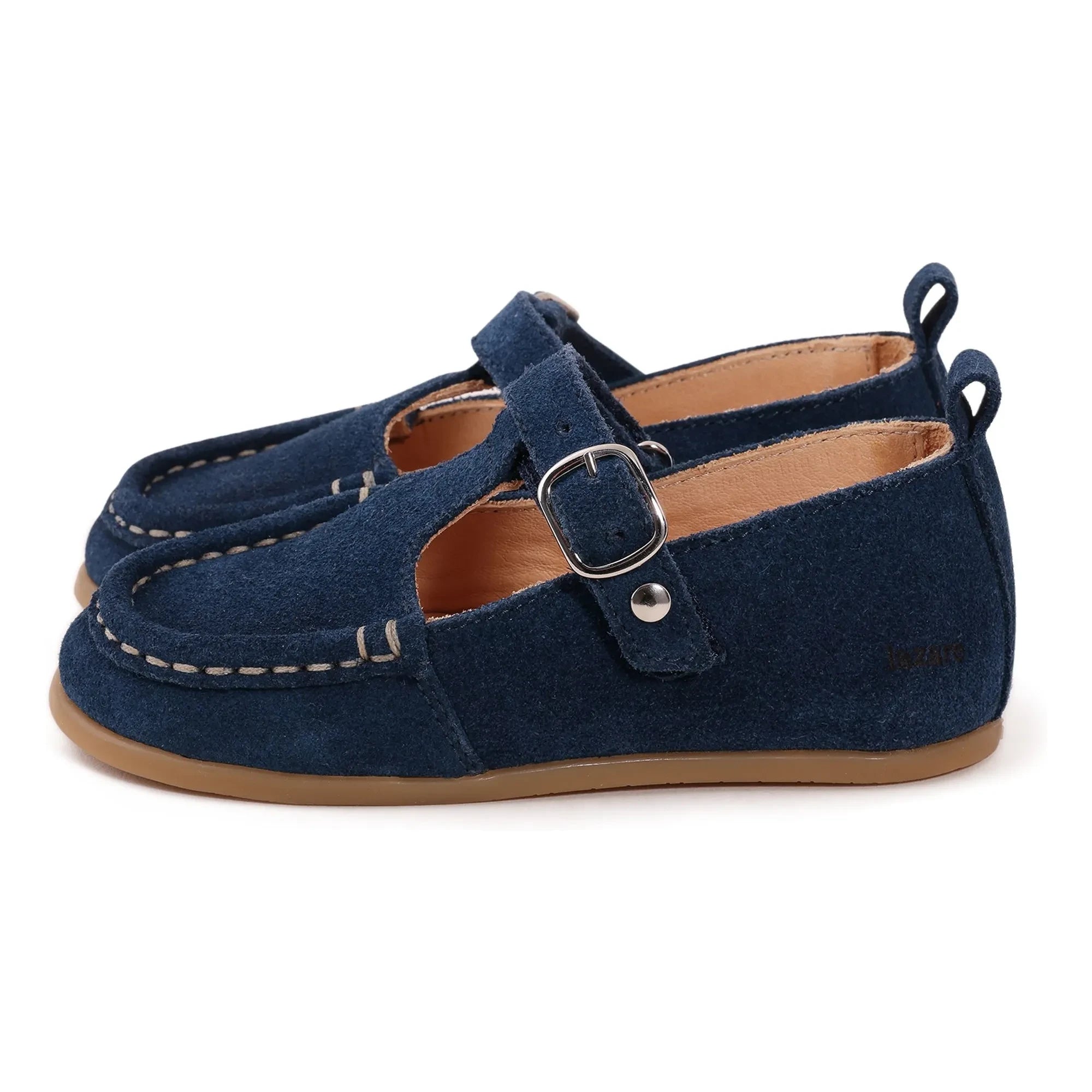 Lazare - Zapatos de ante color oliva para bebé | Azul marino