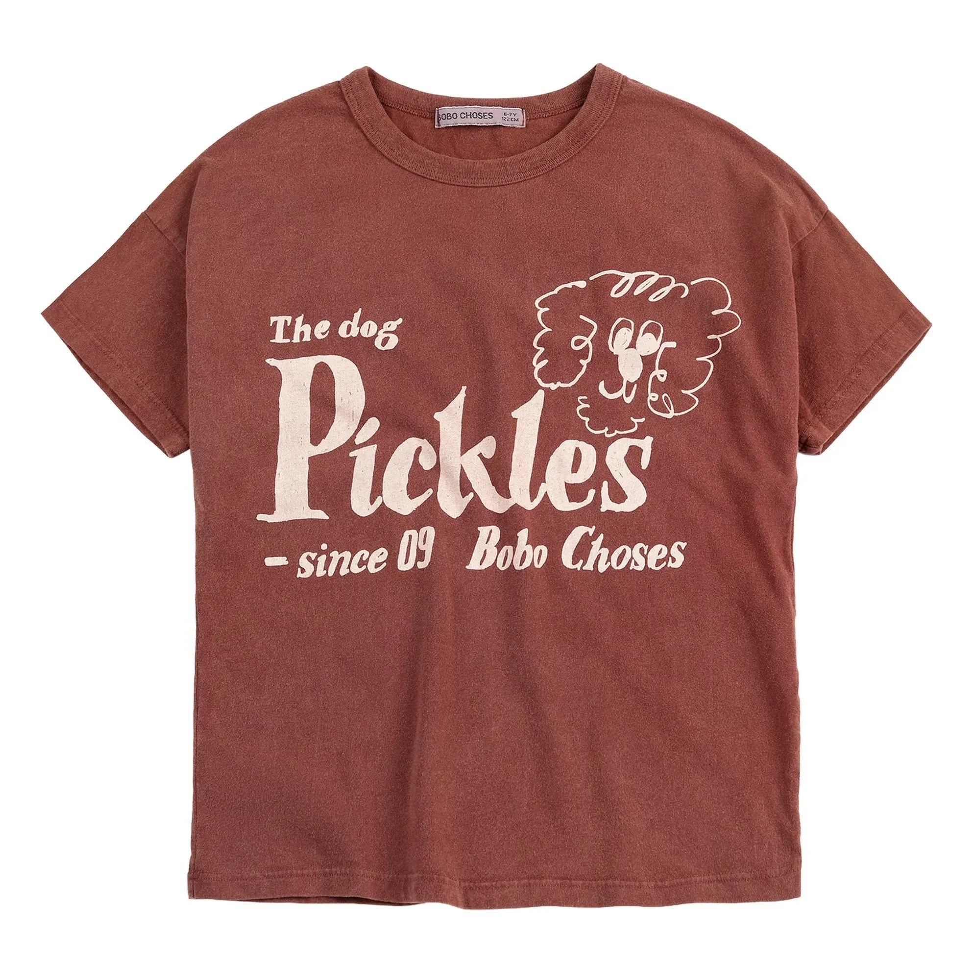 Bobo Choses - La camiseta de algodón orgánico Dog Pickles | Marrón