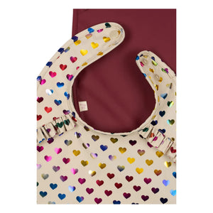 Konges Sløjd - Babero con Volantes Corazones - Set de 2