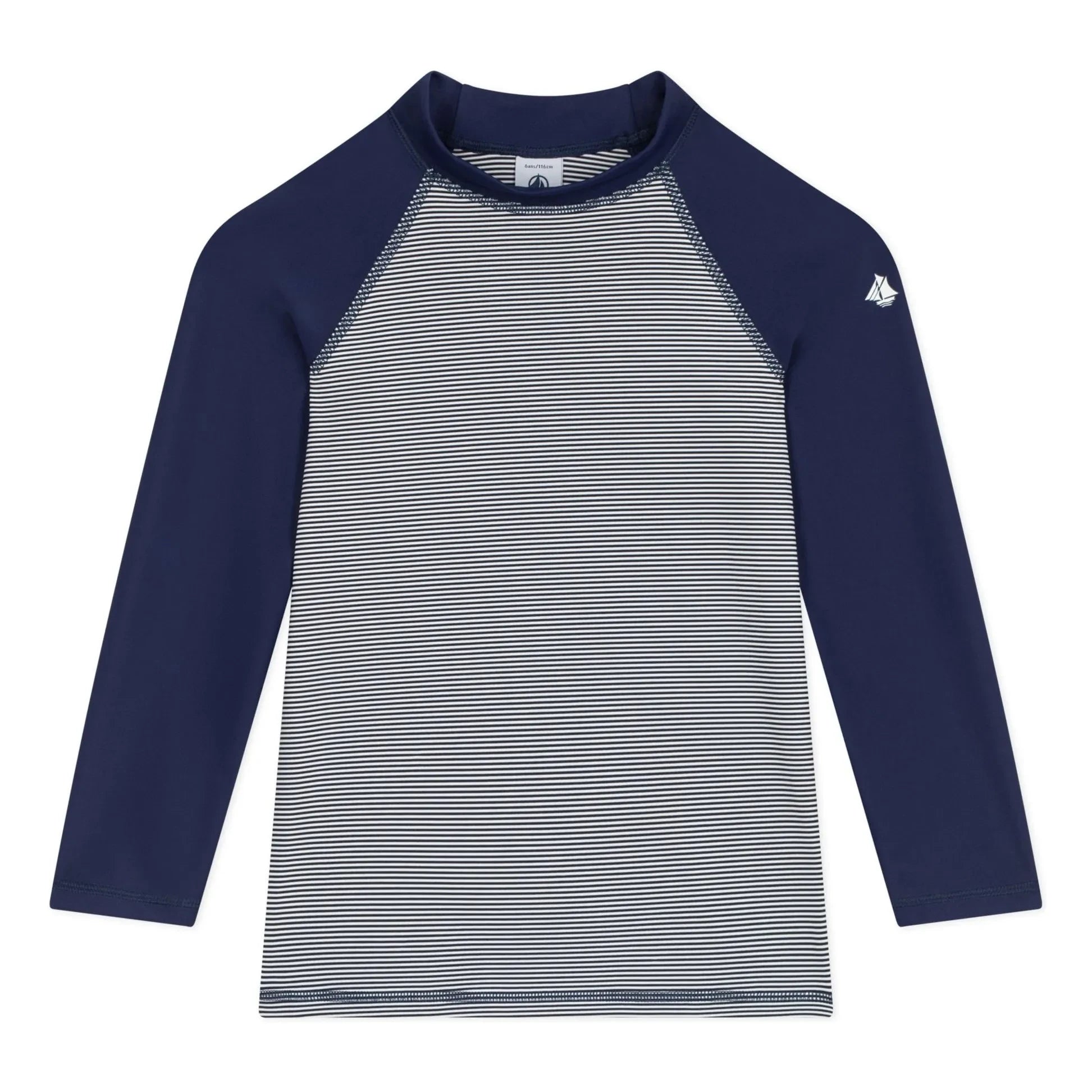 Petit Bateau - Camiseta de baño con protección UV a rayas | Azul marino