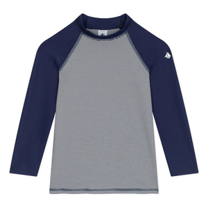 Petit Bateau - Camiseta de baño con protección UV a rayas | Azul marino
