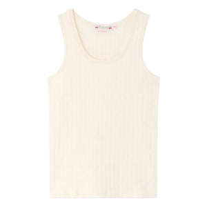 Bonpoint - Camiseta de tirantes de canalé Edina | Crema