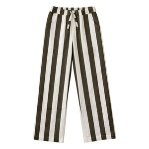 Lililotte - Paul Maxi Pantalón Twill de Algodón Orgánico a Rayas | Crudo