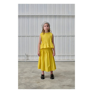 Mandarina - Top plisado | Amarillo