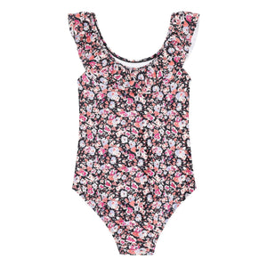 Tumble N'Dry - Bañador con volantes y estampado floral Teresina de fibras recicladas | Rosa