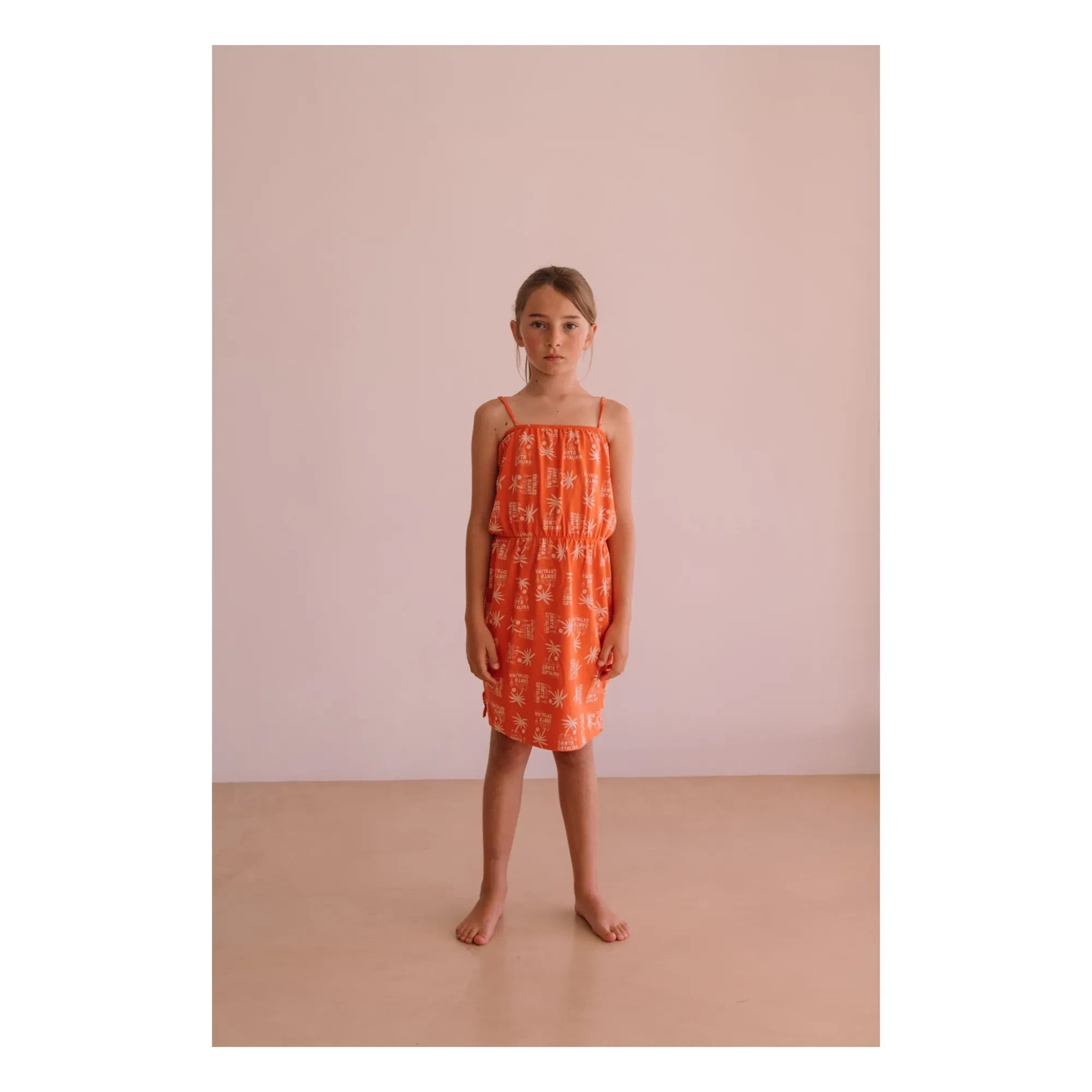 We Are Kids - Mina Palm Vestido de Algodón Orgánico | Naranja