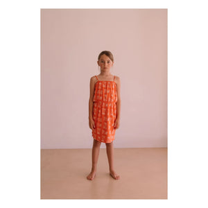 We Are Kids - Mina Palm Vestido de Algodón Orgánico | Naranja