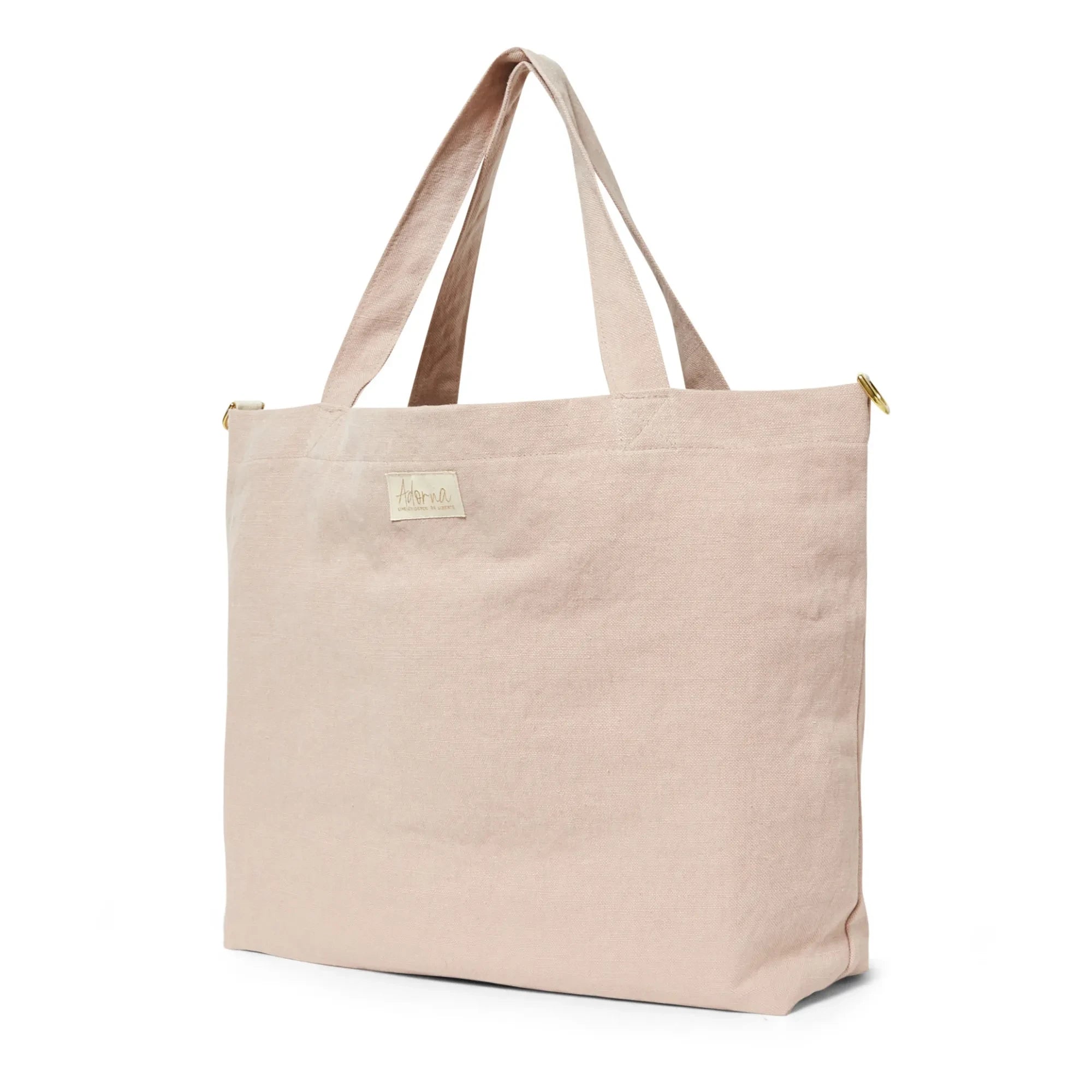 Adorna - Bolso de mano de lino | Rosa empolvado