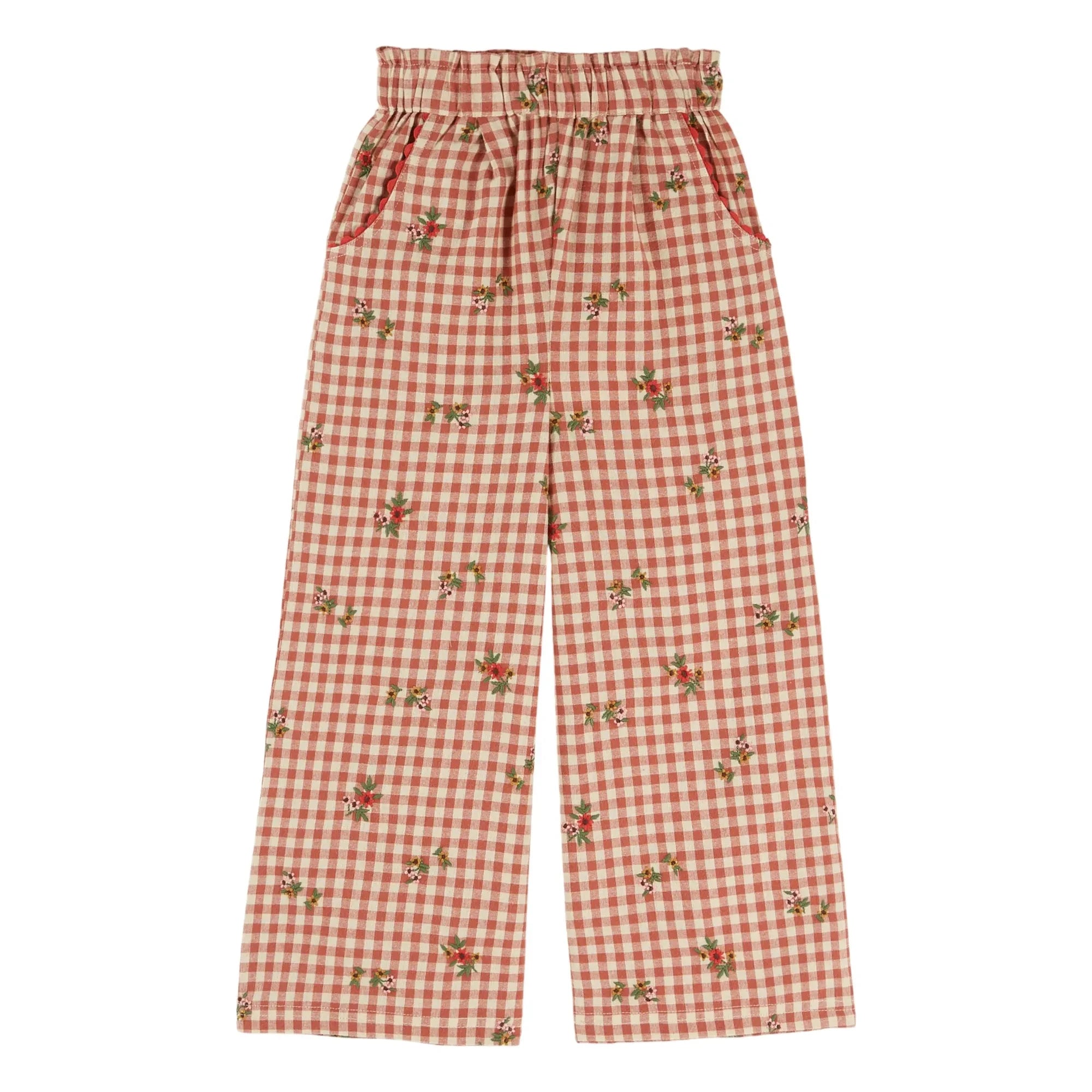 Emile et Ida - Pantalón de guinga rojo