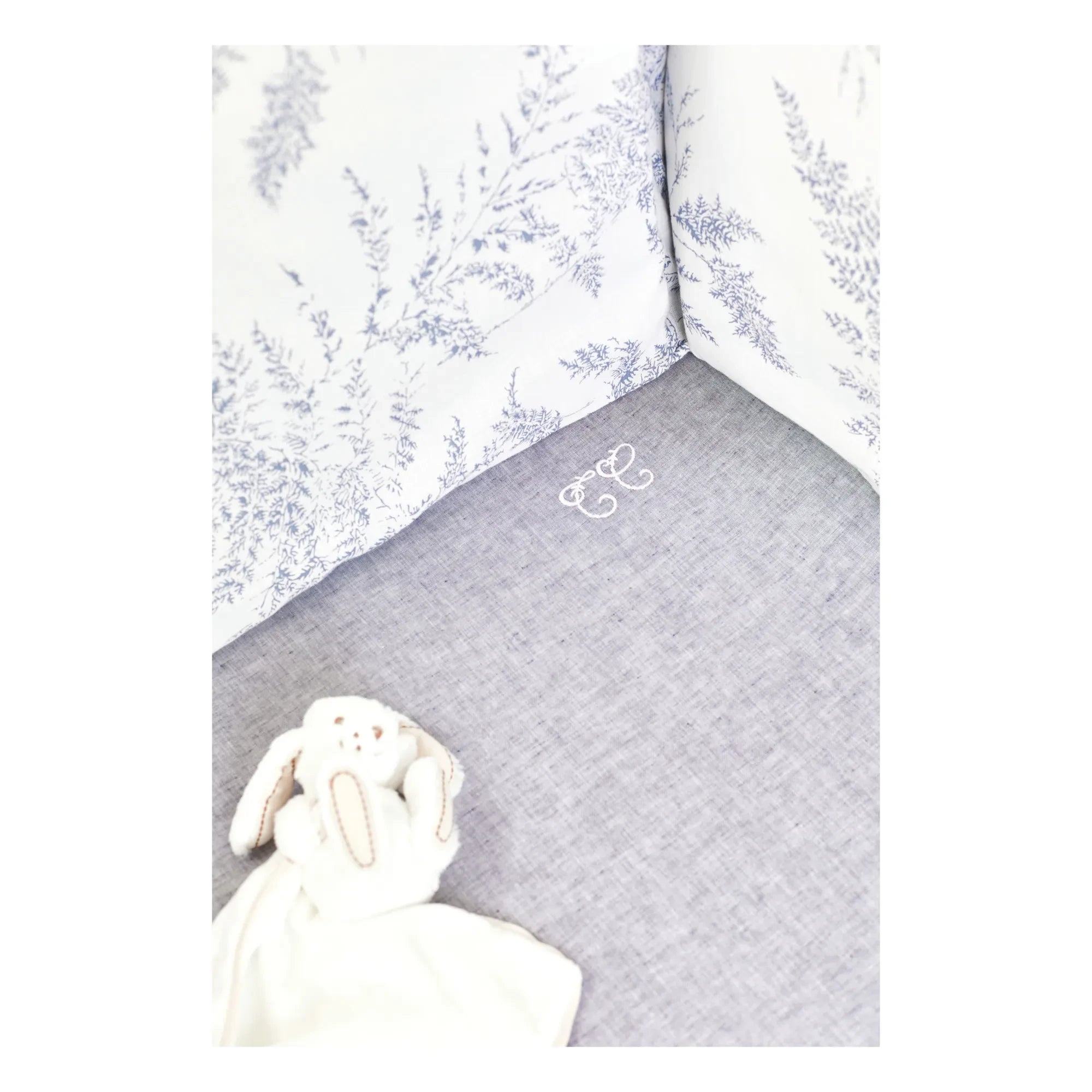 Tartine et Chocolat - Protector de cuna Foliage | Gris