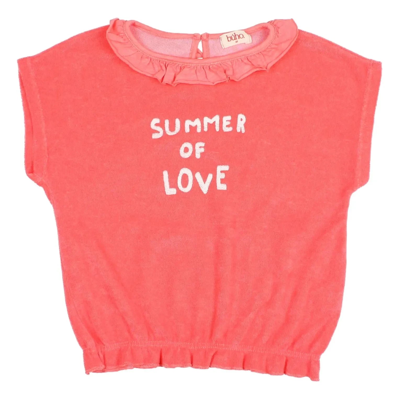 Búho - Camiseta Terry con Volantes Summer Of Love | Rojo