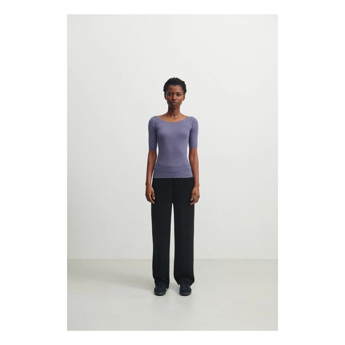 FUB - Suéter de punto calado de lana merino - Colección para mujer | Morado