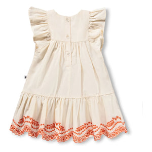 Molo - Vestido con volantes de algodón orgánico Cammas | Crema