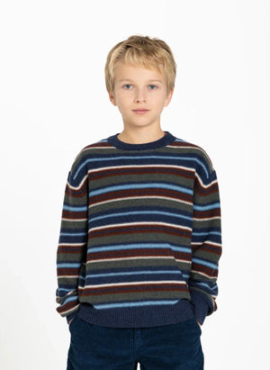 Smallable Kid - Suéter de Lana Rayas Matteo | Azul