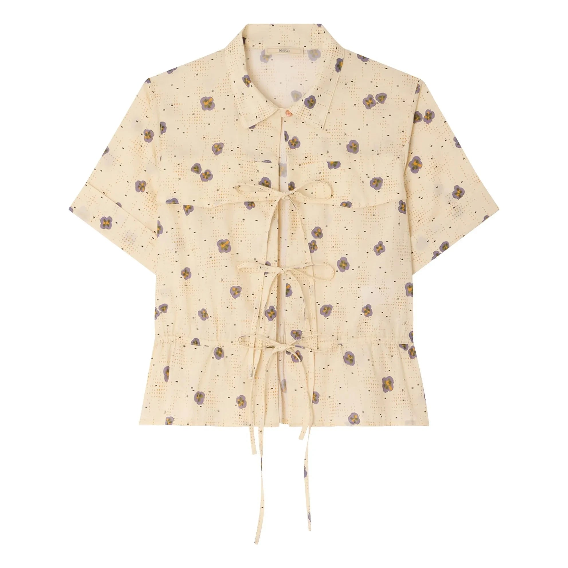 Sessùn - Blusa de algodón Chiavari | Crema