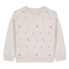 Louise Misha - Sudadera de algodón orgánico Rosalia | Beige jaspeado