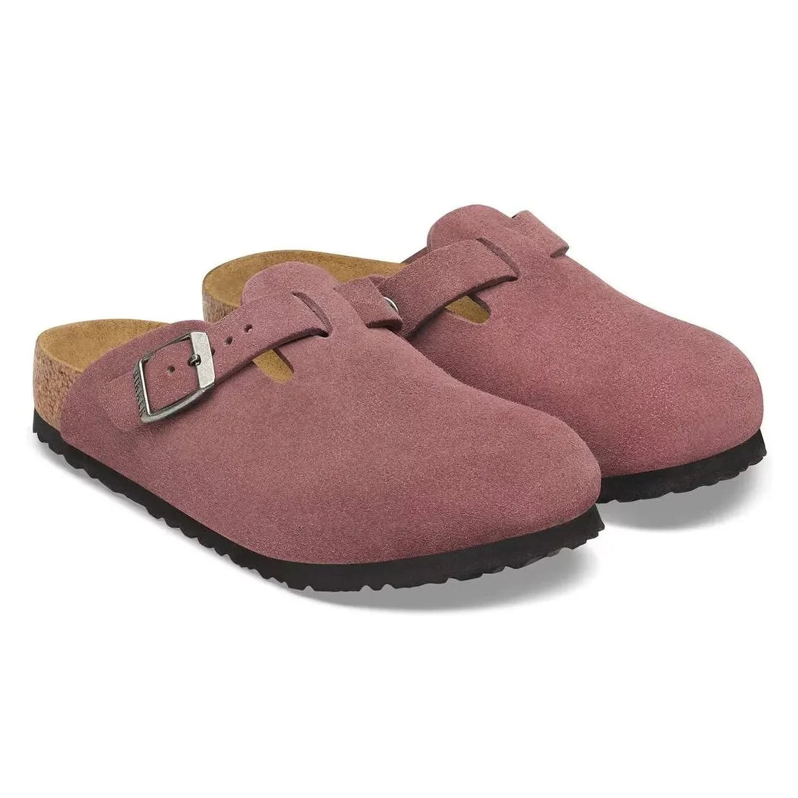 BIRKENSTOCK - Zuecos de Ante Boston | Rojo Ladrillo