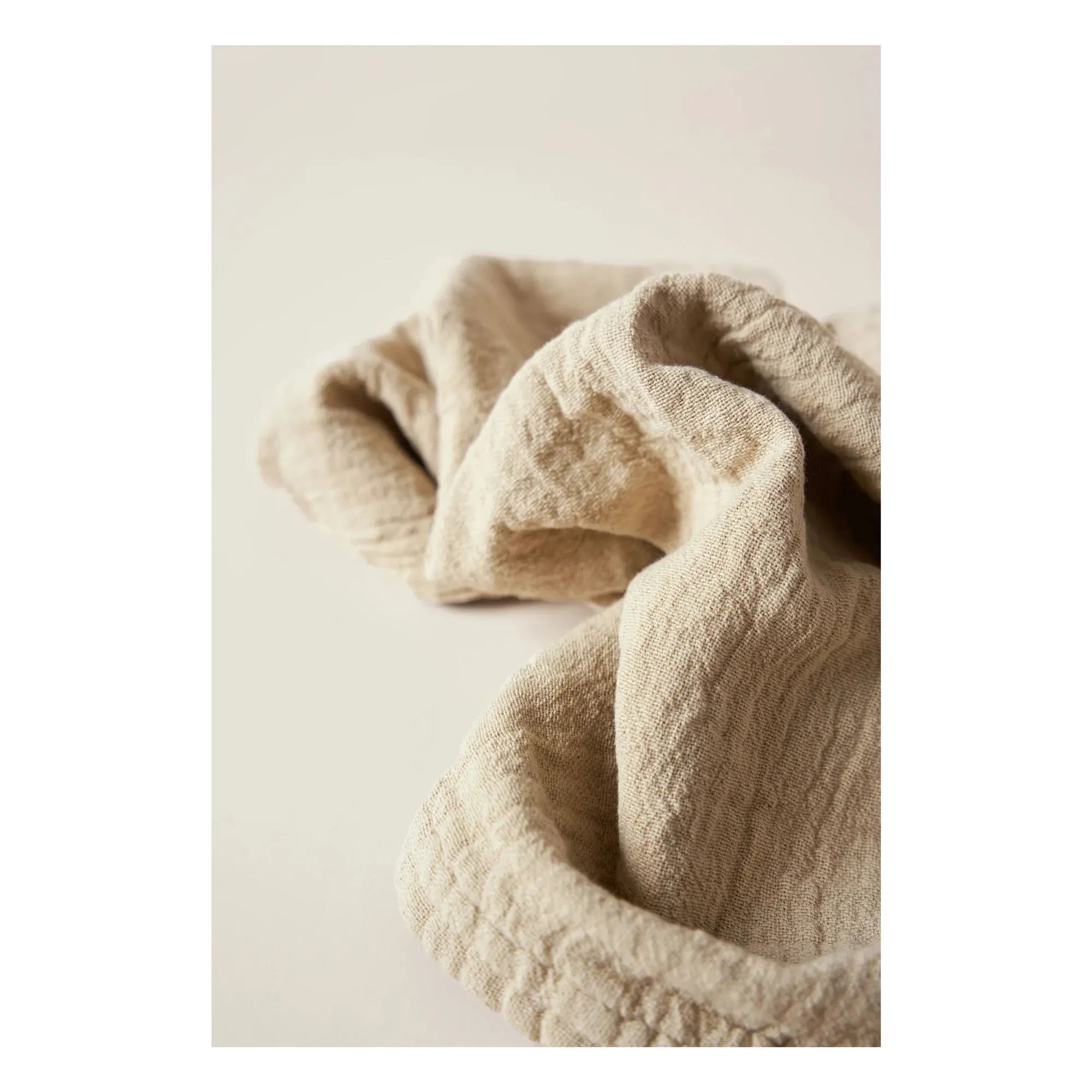 Autumn - Servilleta de Algodón Orgánico Jacquard Punto | Arena