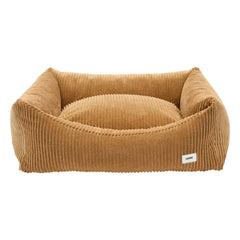 Cafide - Cama para perros de terciopelo Snozy | Mostaza