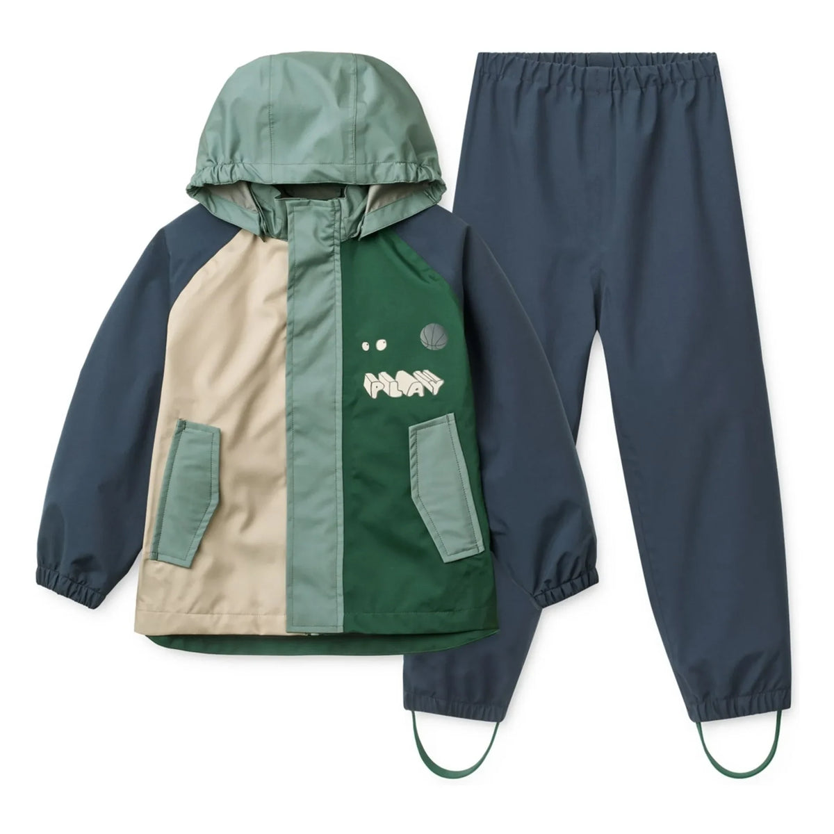 Liewood - Pedia Play Conjunto de Impermeable Fibras Recicladas | Azul marino