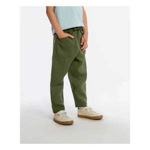 Matona - Pantalón de lino de jardín | Verde oliva