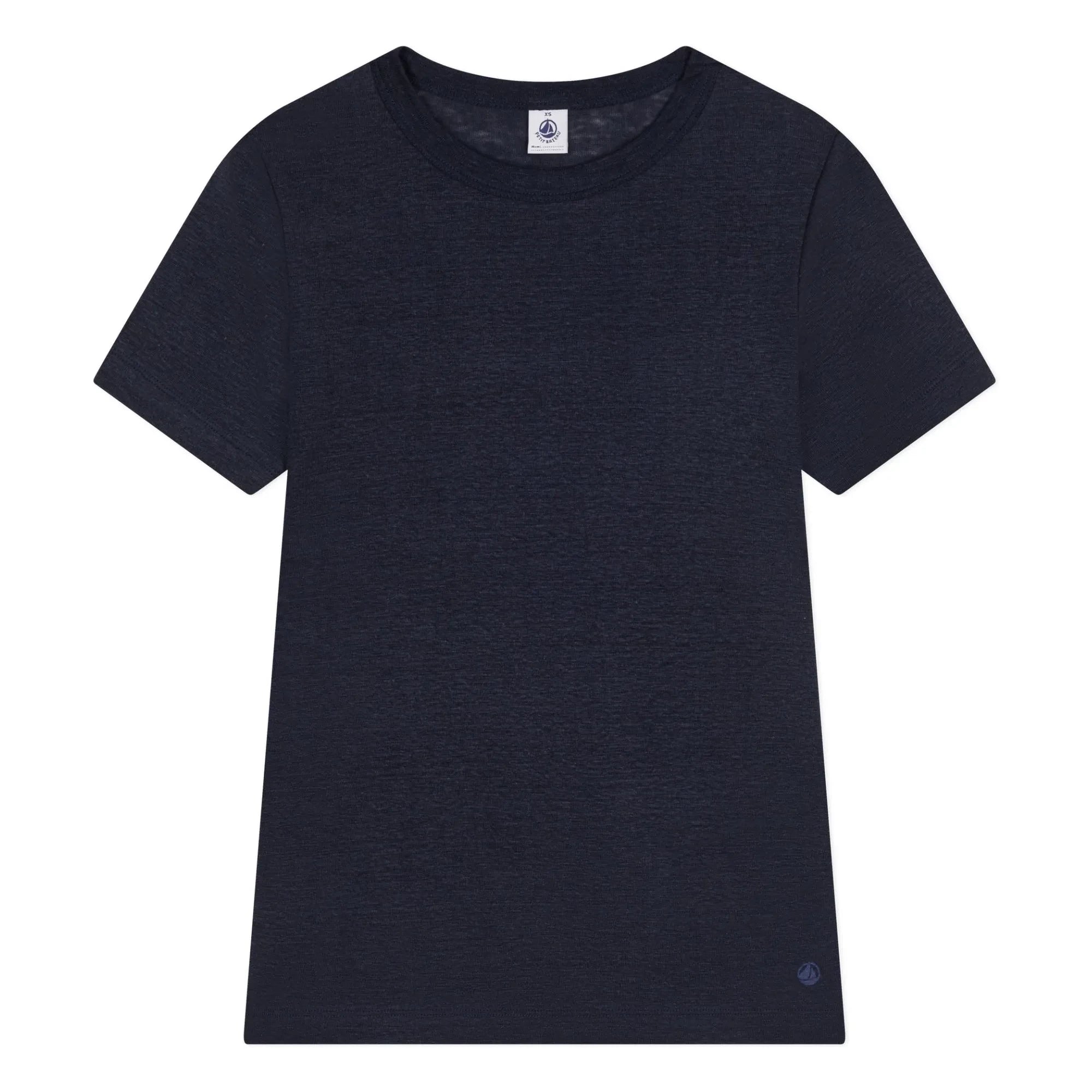 Petit Bateau - Camiseta de lino de punto | Azul marino