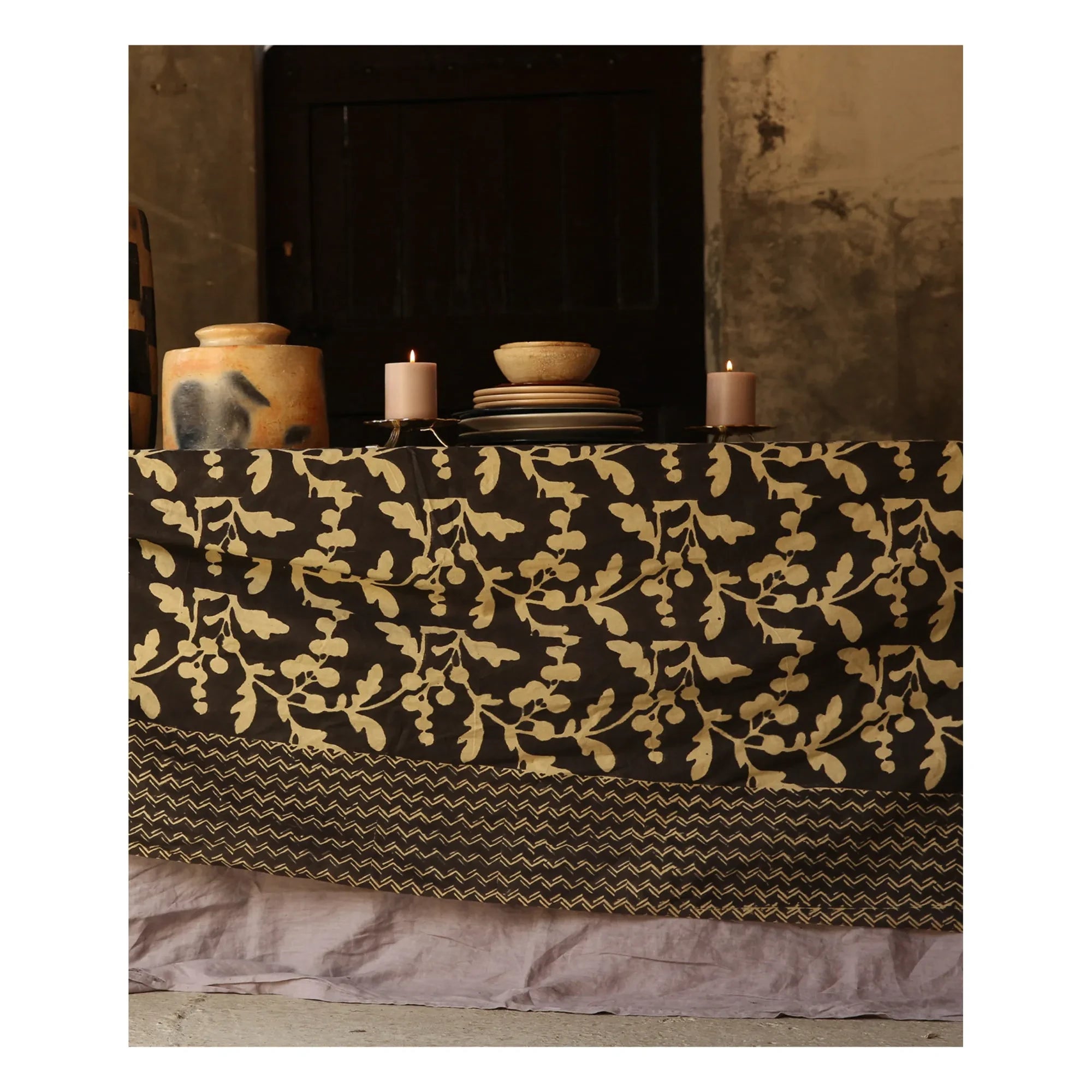 Doing Goods - Doing Goods x Smallable mantel de algodón | Noir/Blanc
