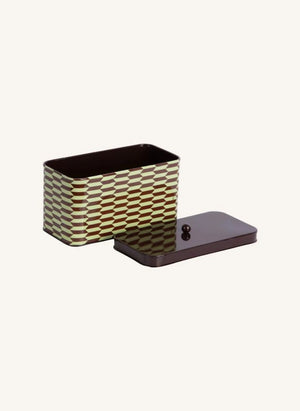 Present Time - Caja de Almacenamiento Metálica Salerno | Marrón