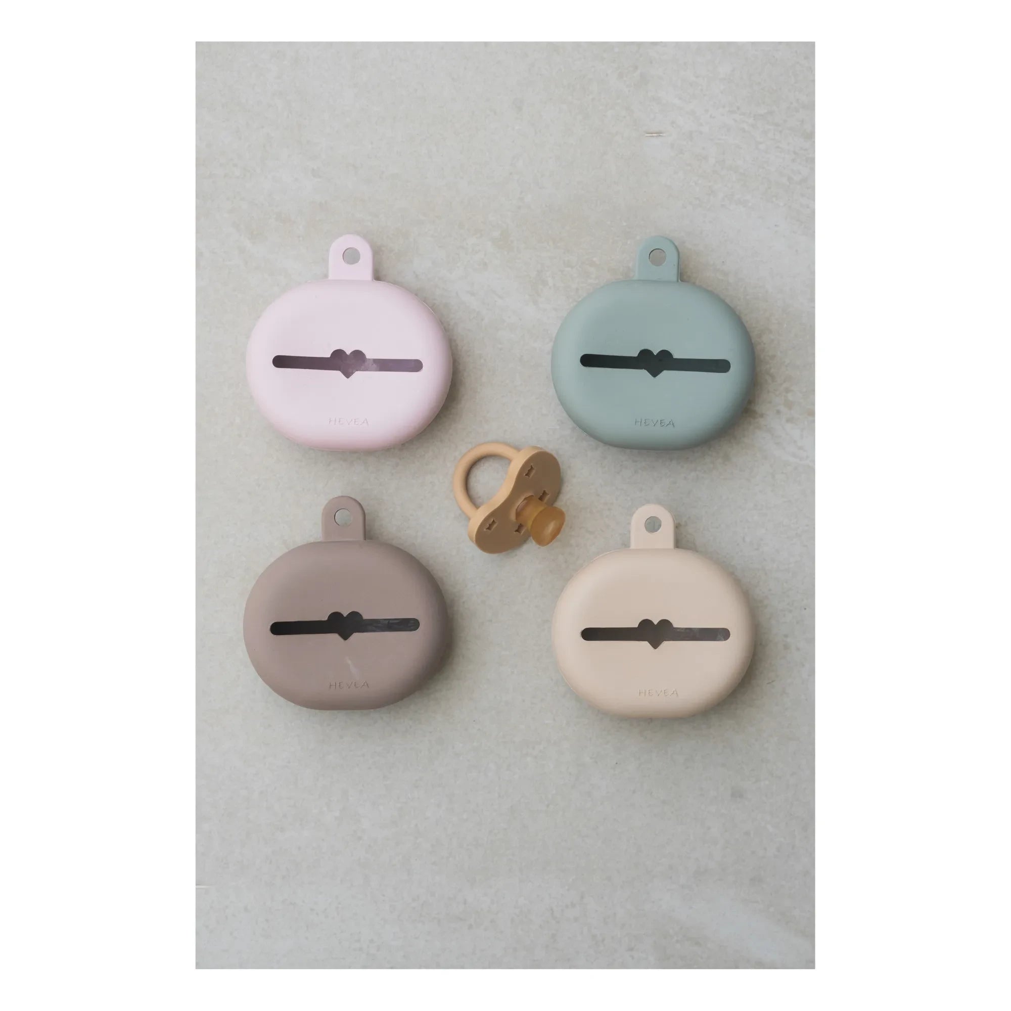 Hevea - Funda de chupete de caucho natural | Beige