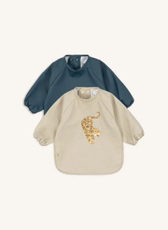 Konges Sløjd - Kaplamalı Bebe Önlüğü - 2'li Set | Yeşil