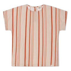Matona - Camiseta de lino a rayas Easy | Blanco roto