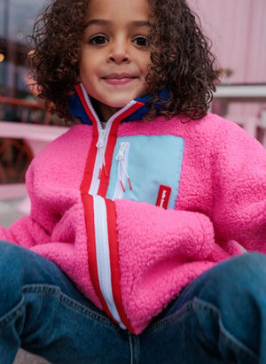 Hello Hossy - Chaqueta de Forro Polar con Cremallera | Fucsia