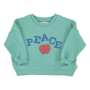 Piupiuchick - Sudadera de algodón orgánico Peace | Turquesa