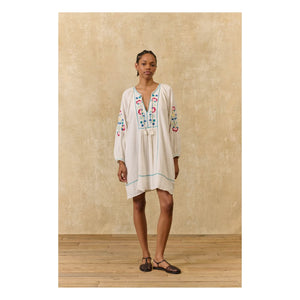 Louise Misha - Vestido de algodón orgánico Janicianne | Blanco