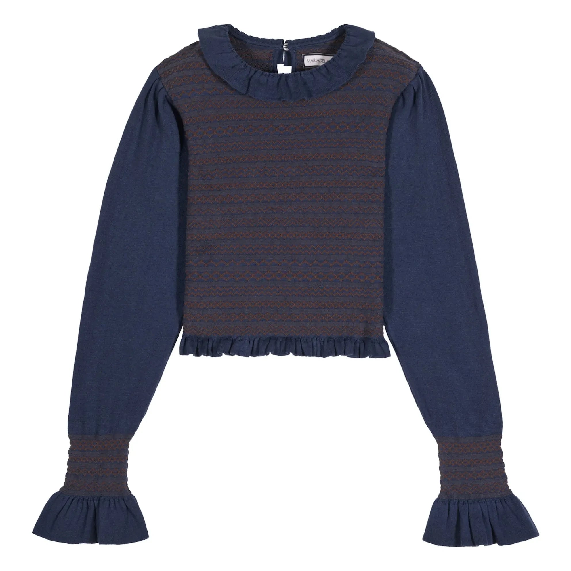Maria de la Orden - Blusa de punto Aleria | Azul marino
