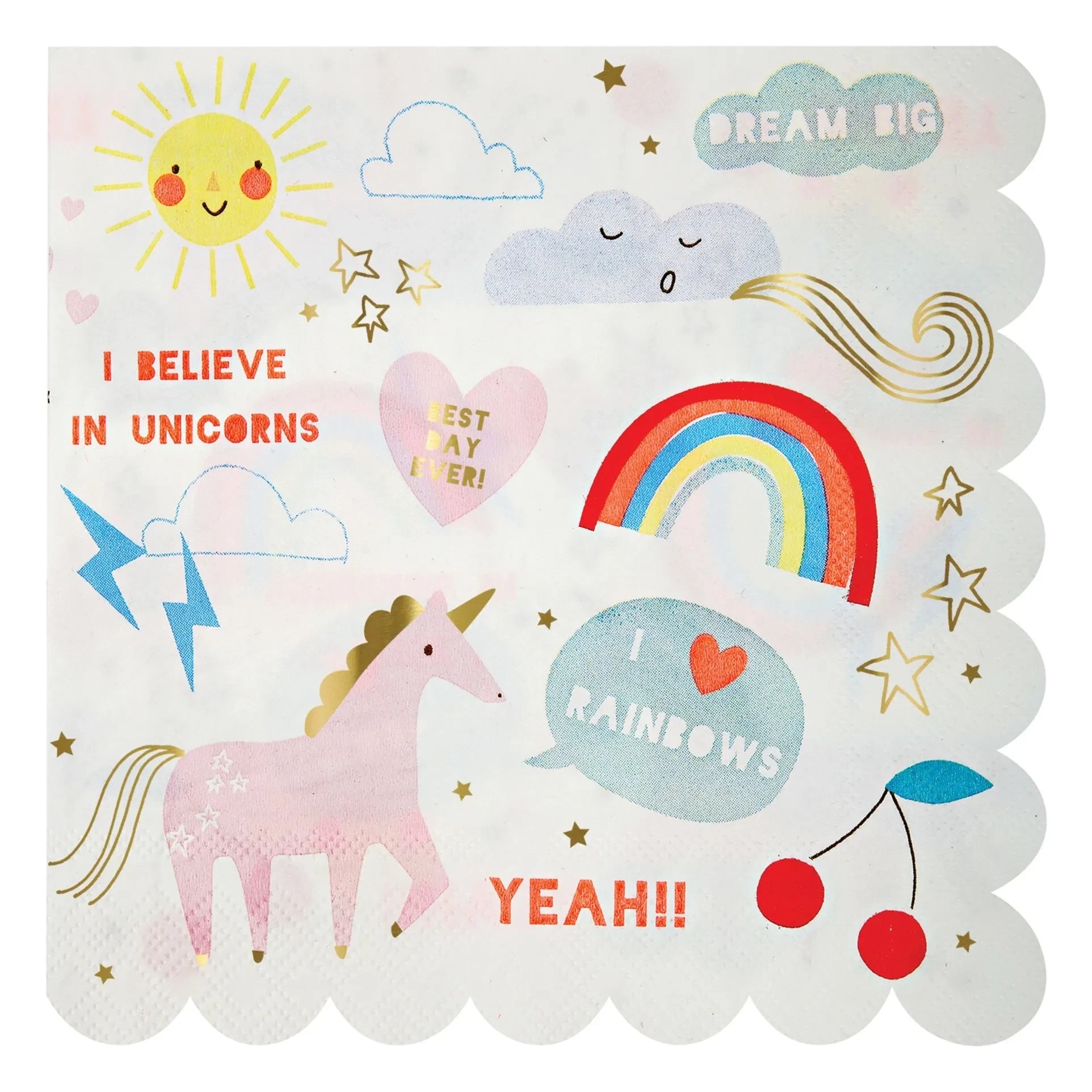 Meri Meri - Servilletas de papel I Believe in Unicorns - Juego de 16