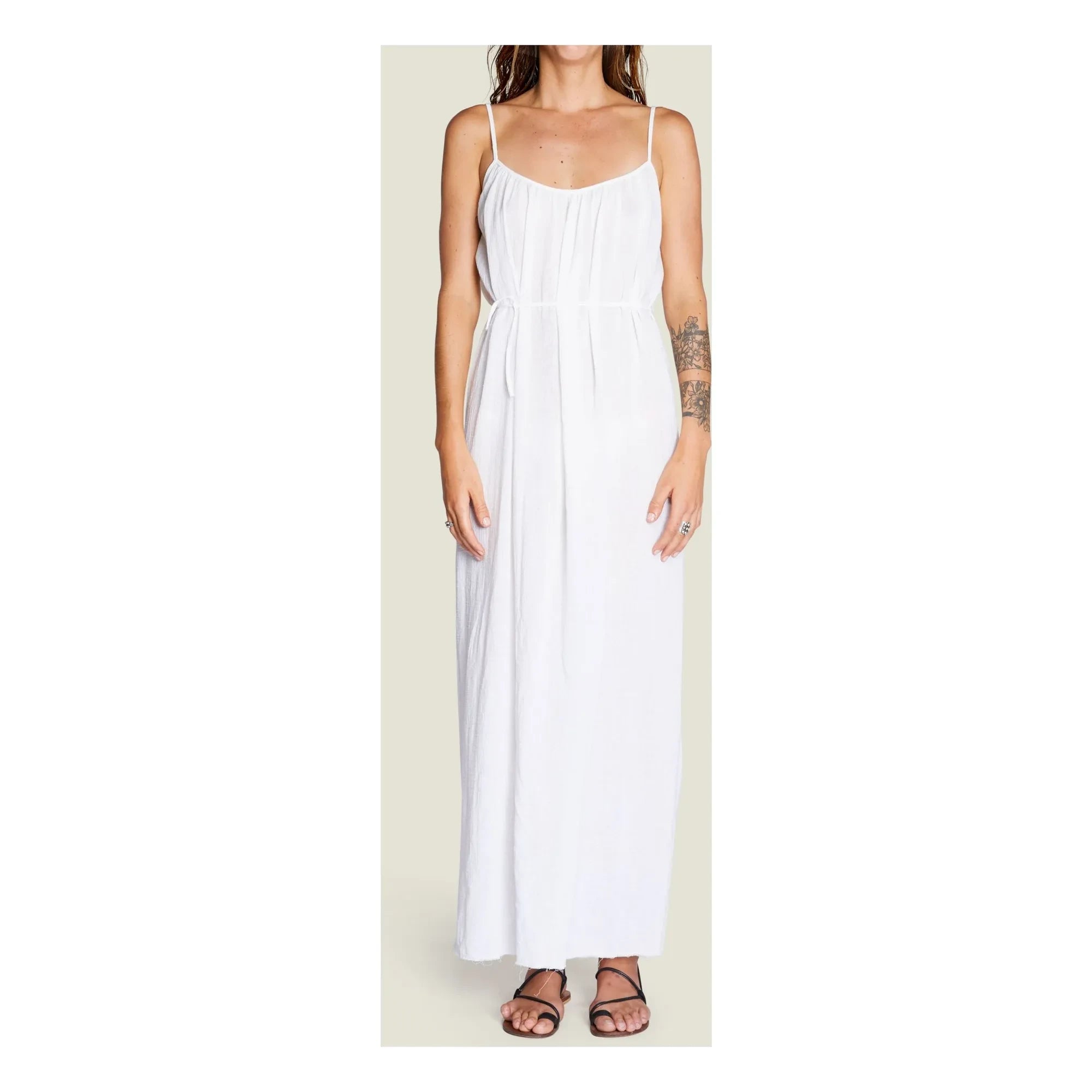 Maison Saint Julien - Vestido de gasa de algodón Palm Beach | Crudo