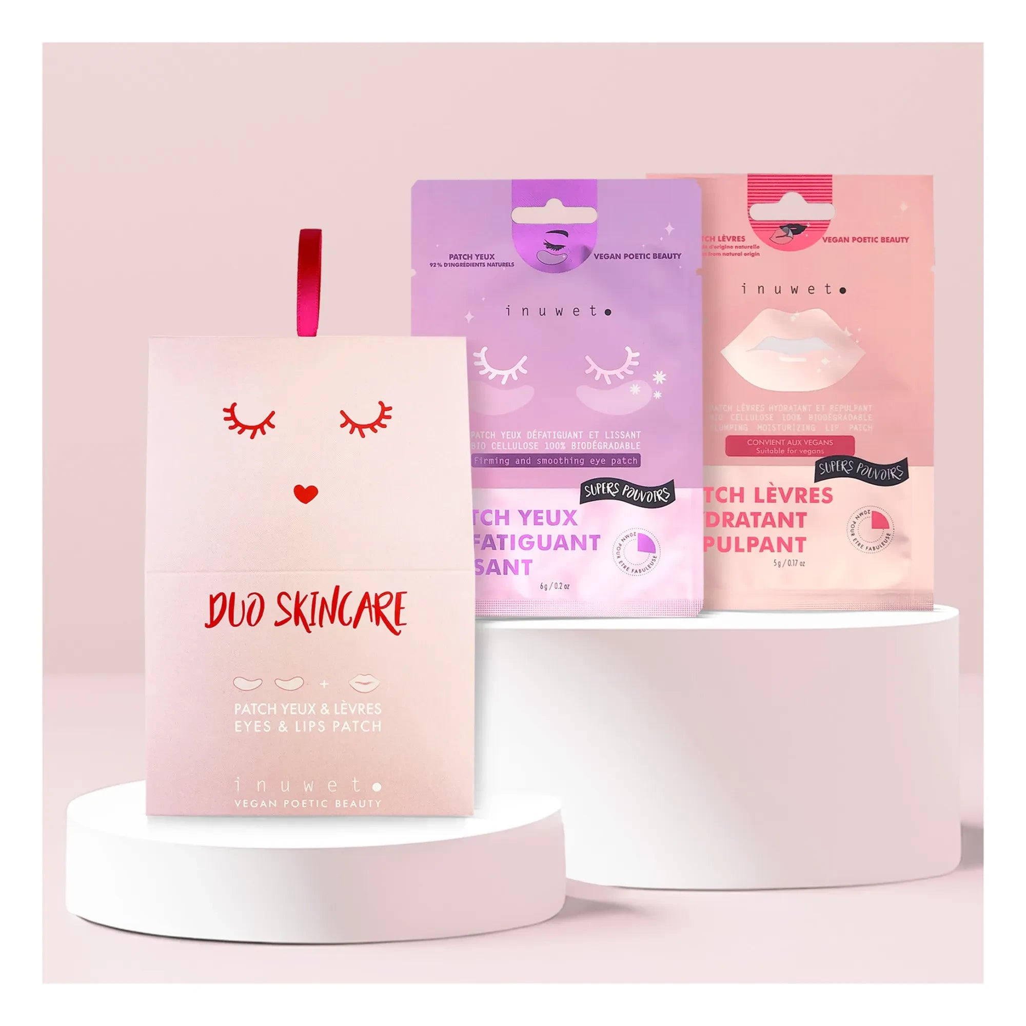 Inuwet - Parches dobles para el cuidado de ojos y labios
