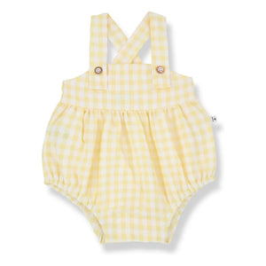 1+ en la familia - Mono Patras Vichy Seersucker | Amarillo pálido