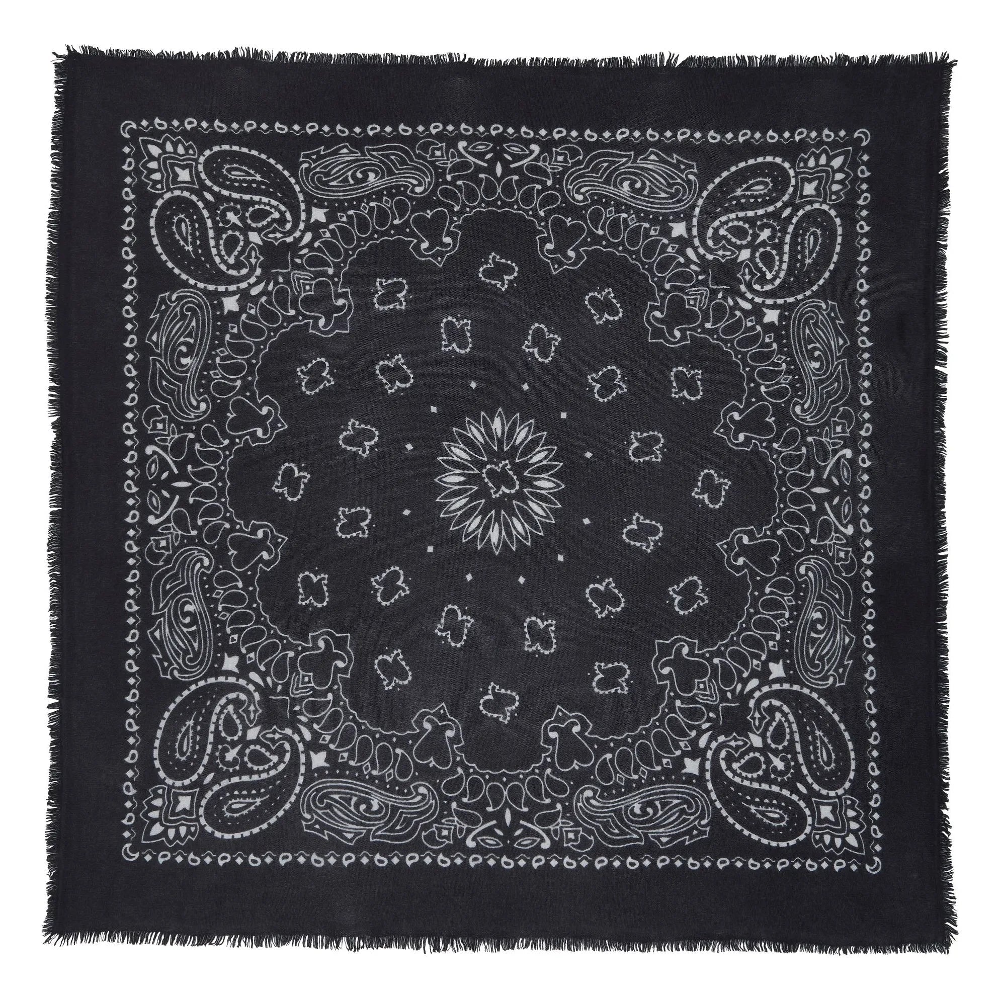 Kujten - Bandana de cachemira Hachiko | Negro
