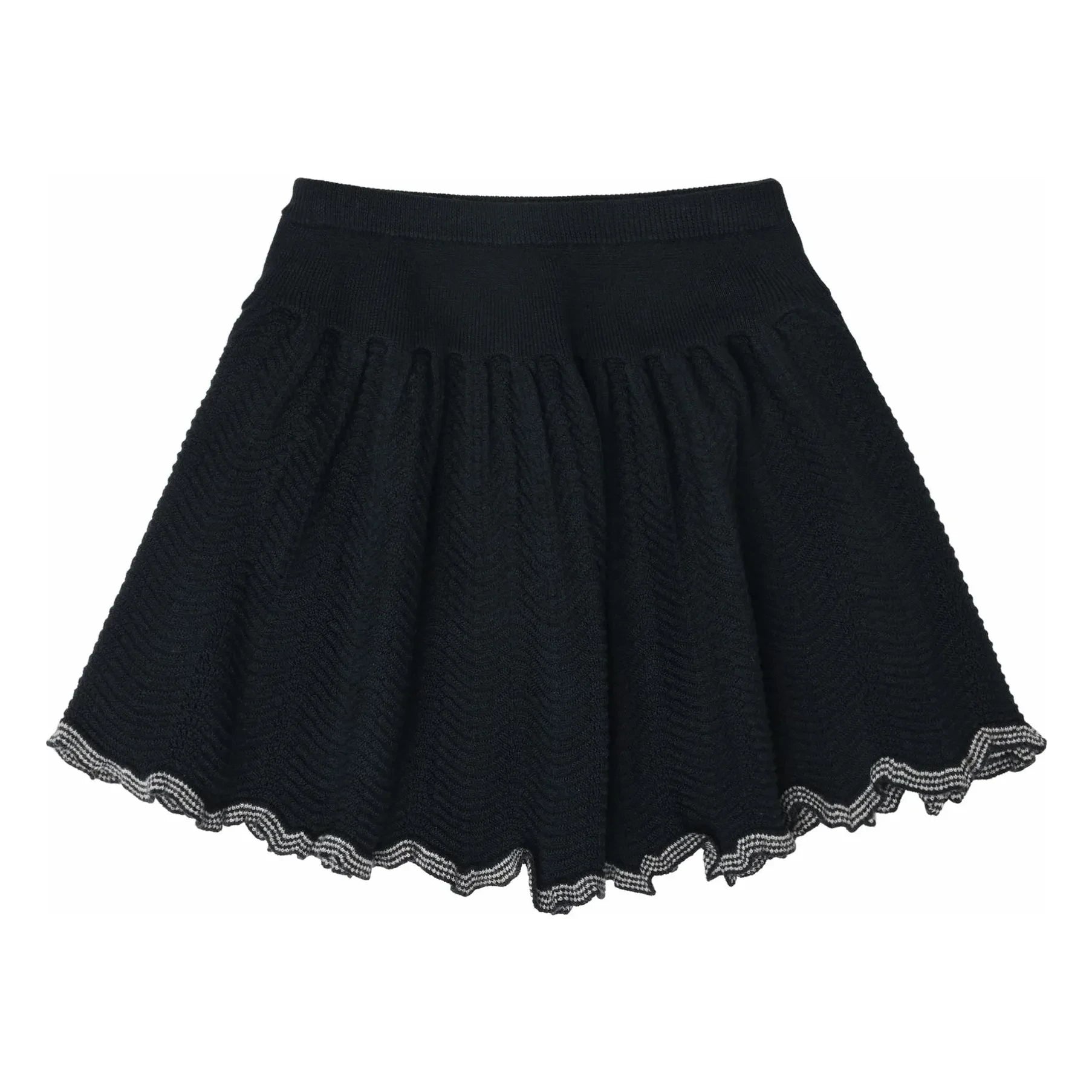 FUB - Falda fruncida de lana merino | Azul marino
