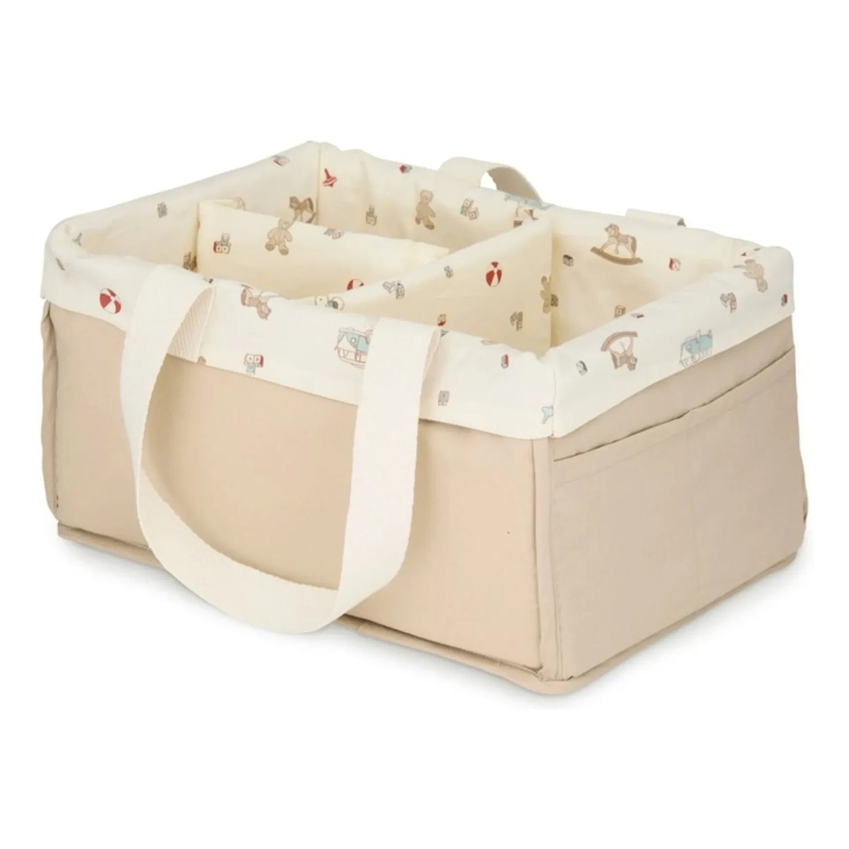 Cam Cam - Organizador compartimentado Vintage Toys | Beige