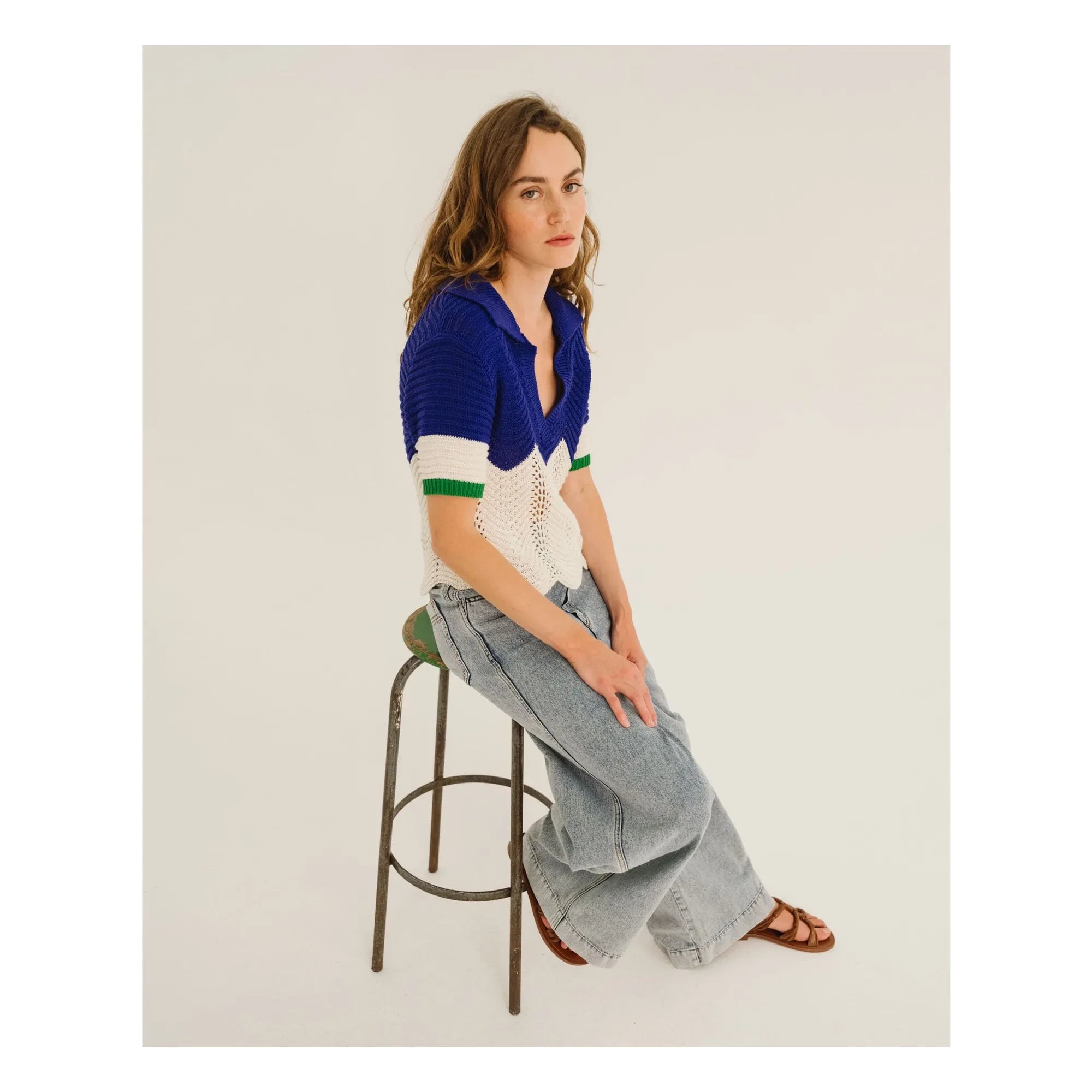 Tinsels - Jersey cuello vuelto | Azul