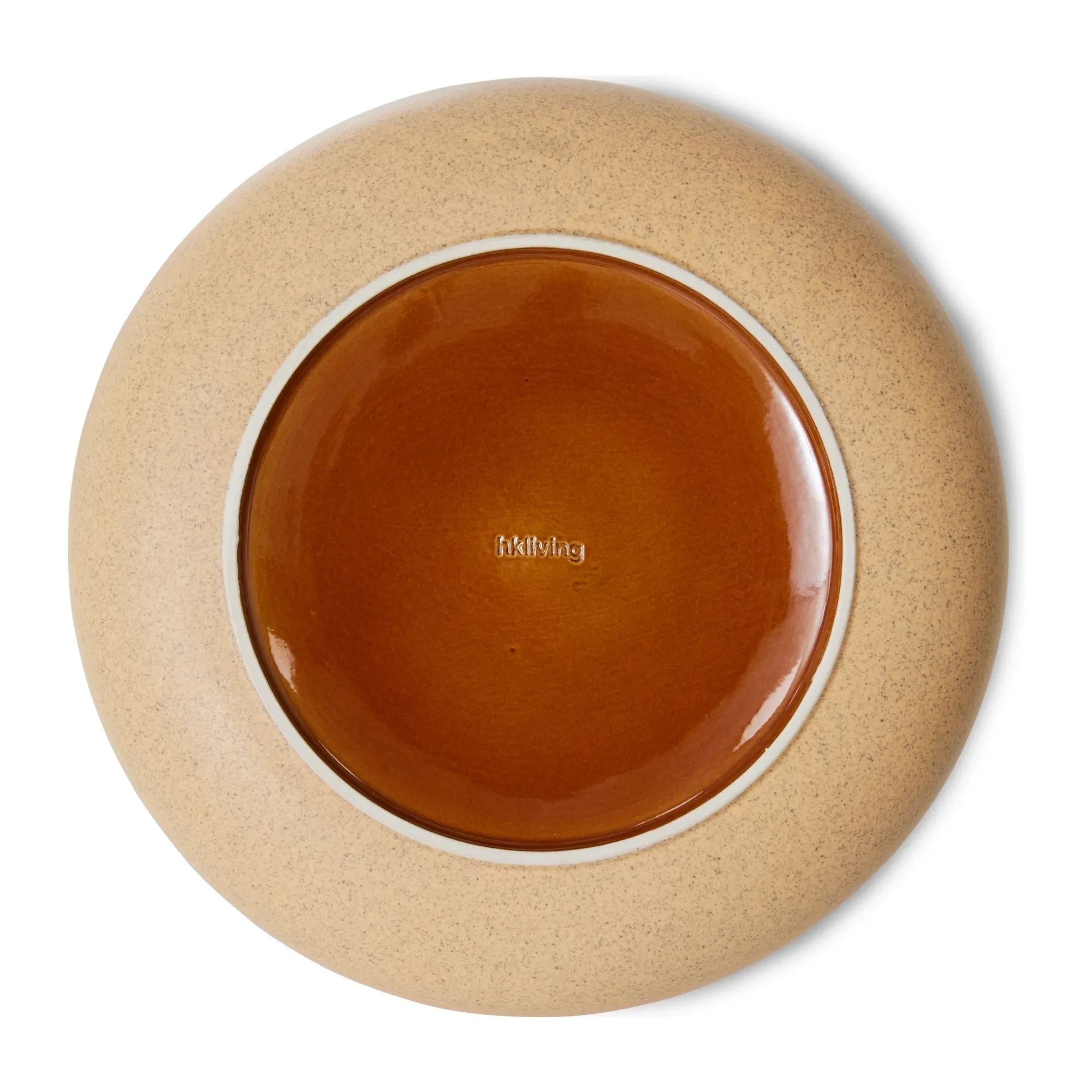 HKliving - Bol de cerámica para ensalada de gres | Beige