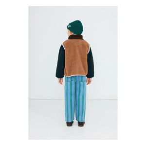 Tinycottons - Chaqueta estilo sherpa con bloques de color | Marrón