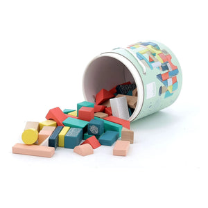 Vilac - Bajo el dosel set de construcción de madera - Caja de 54 piezas