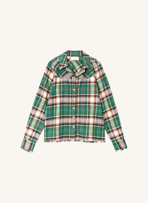 Xirena - Jadestone Camisa de algodón a cuadros | Verde