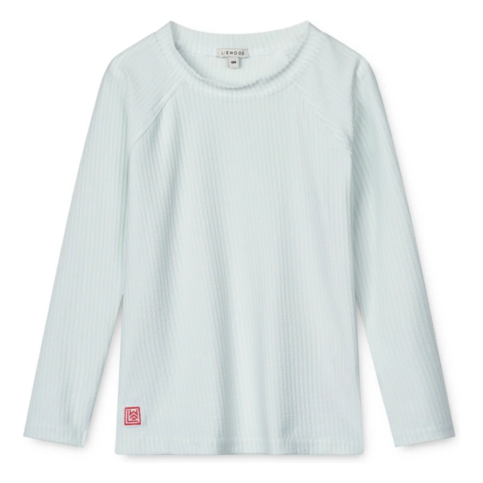Liewood - Camiseta Noah Seersucker con protección UV | Azul claro